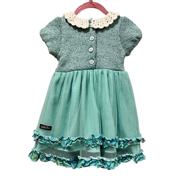 Matilda Jane Sparkle & Ruffle Dress, Mint Green, 18-24 mo - Picture 2 of 11